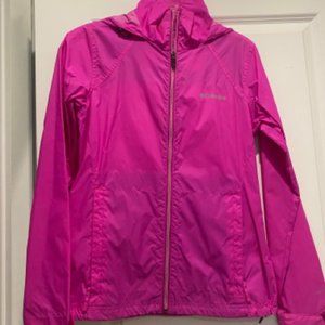 Neon Pink Columbia Rain Jacket